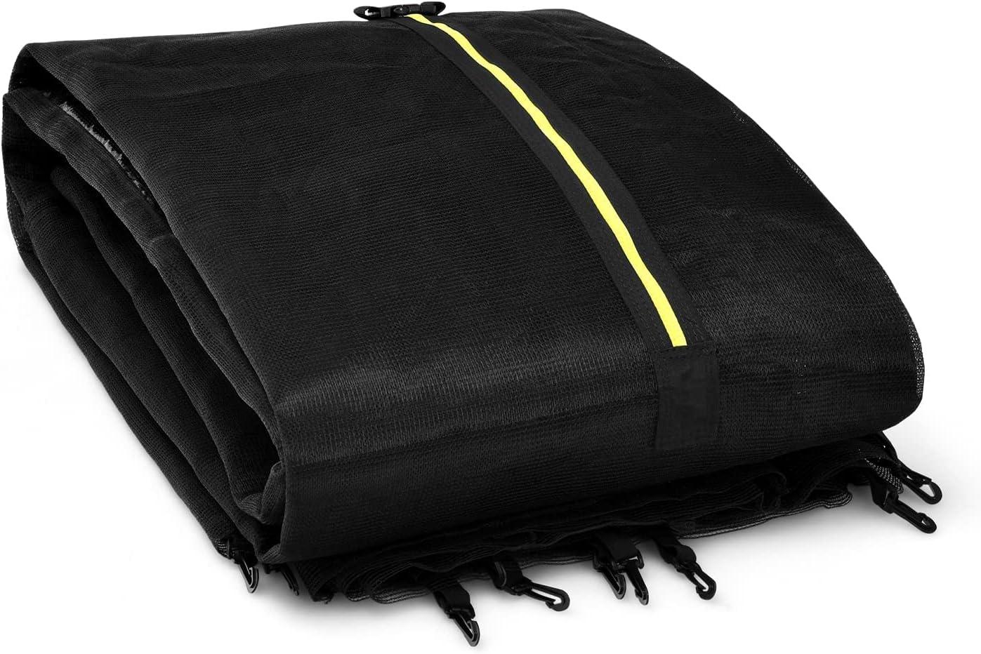 image:imageGiantex Trampoline Safety Net 8 10 12 14 15 16Ft WeatherResistant Replacement Enclosure Net for Round Frame with DoubleHeaded Zippers Protection Buckles amp Enhanced Hook Poles Not Included16FT 6 Poles