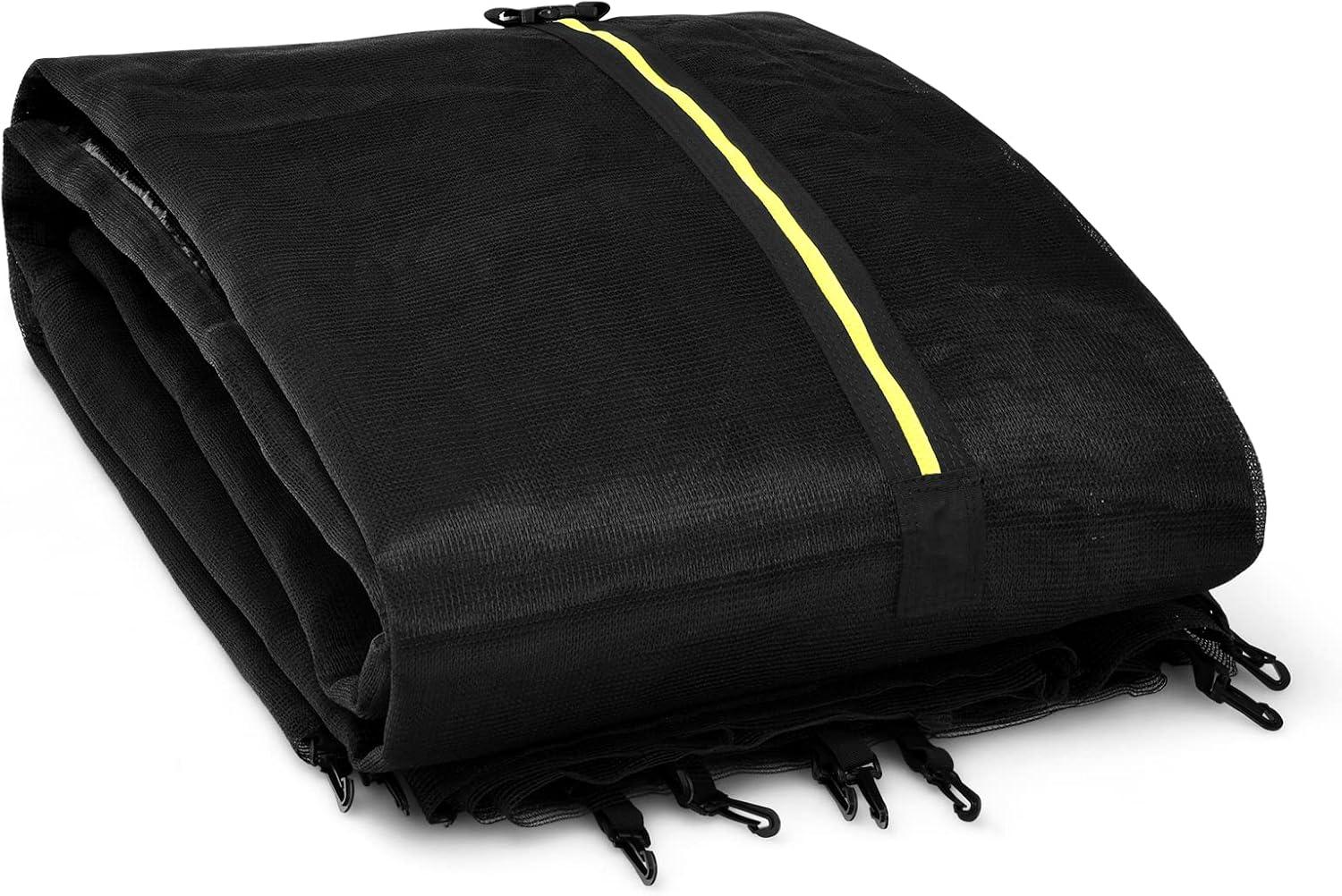 image:imageGiantex Trampoline Safety Net 8 10 12 14 15 16Ft WeatherResistant Replacement Enclosure Net for Round Frame with DoubleHeaded Zippers Protection Buckles amp Enhanced Hook Poles Not Included15FT 6 Poles