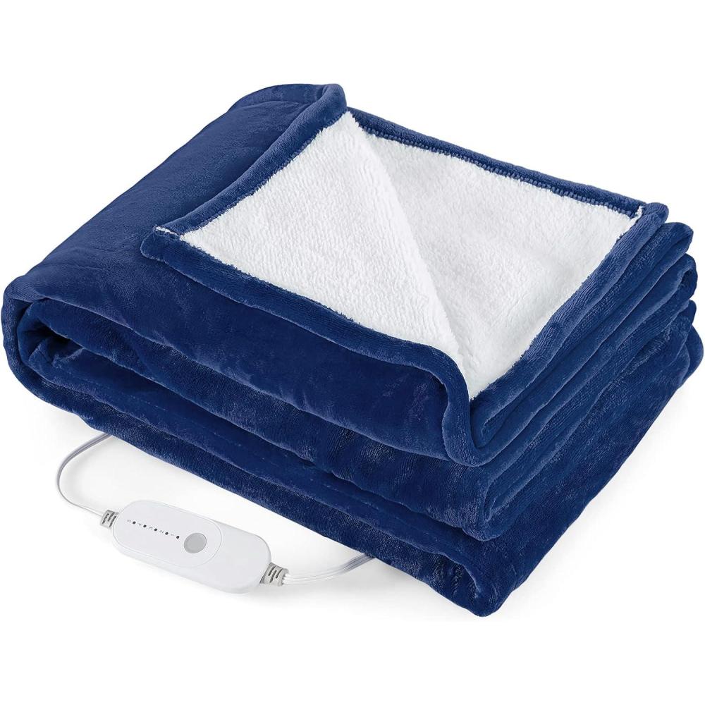 image:imageGiantex Electric Heated Throw Blanket 84 x 62 Electric Heating Blanket Throw w 5 Heating Levels 10 Hours AutoOff Overheat Protection Washable for Home amp Office Full Body Warming Red TwinBlue