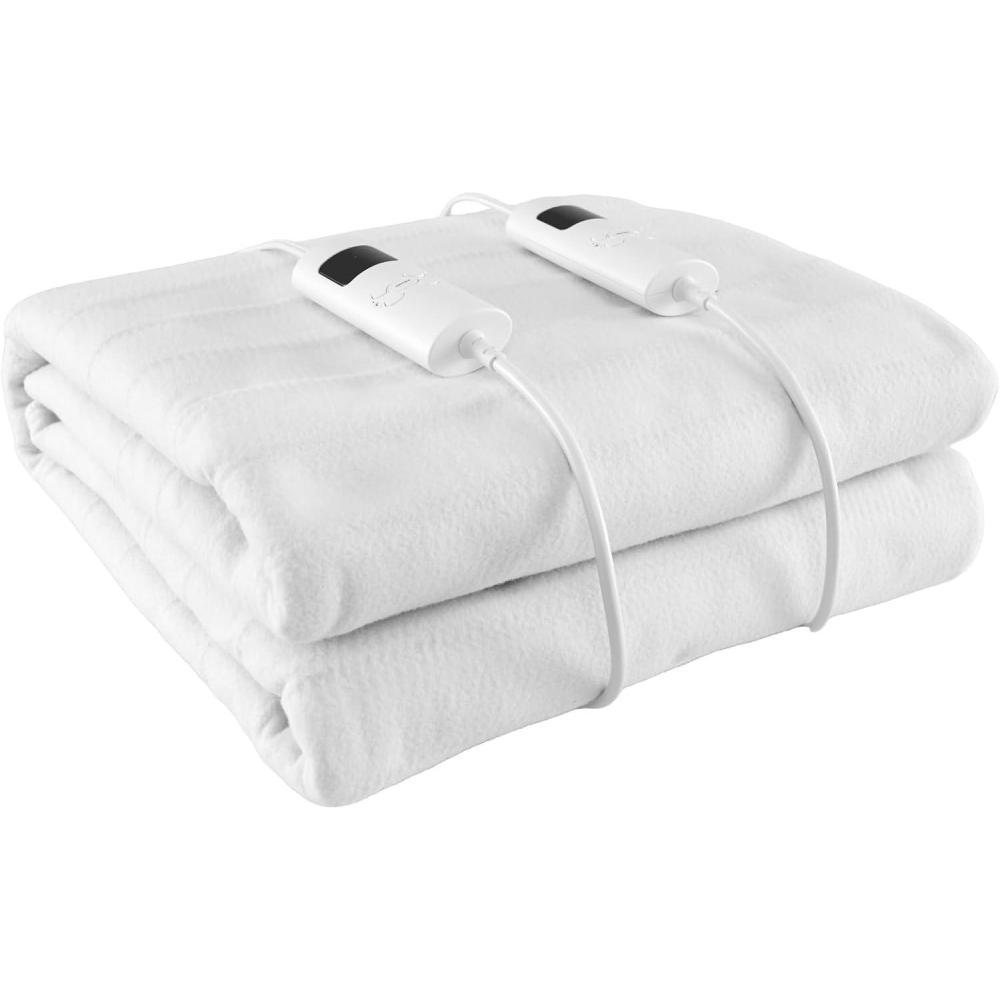image:imageGiantex Heated Mattress Pad King Electric Mattress Cover wDual Control 9 Heat Settings 9H Timer Overheat Protection Heating Bed Toppers Fit up to 10 Deep Pocket Machine Washable Bed WarmerQueen