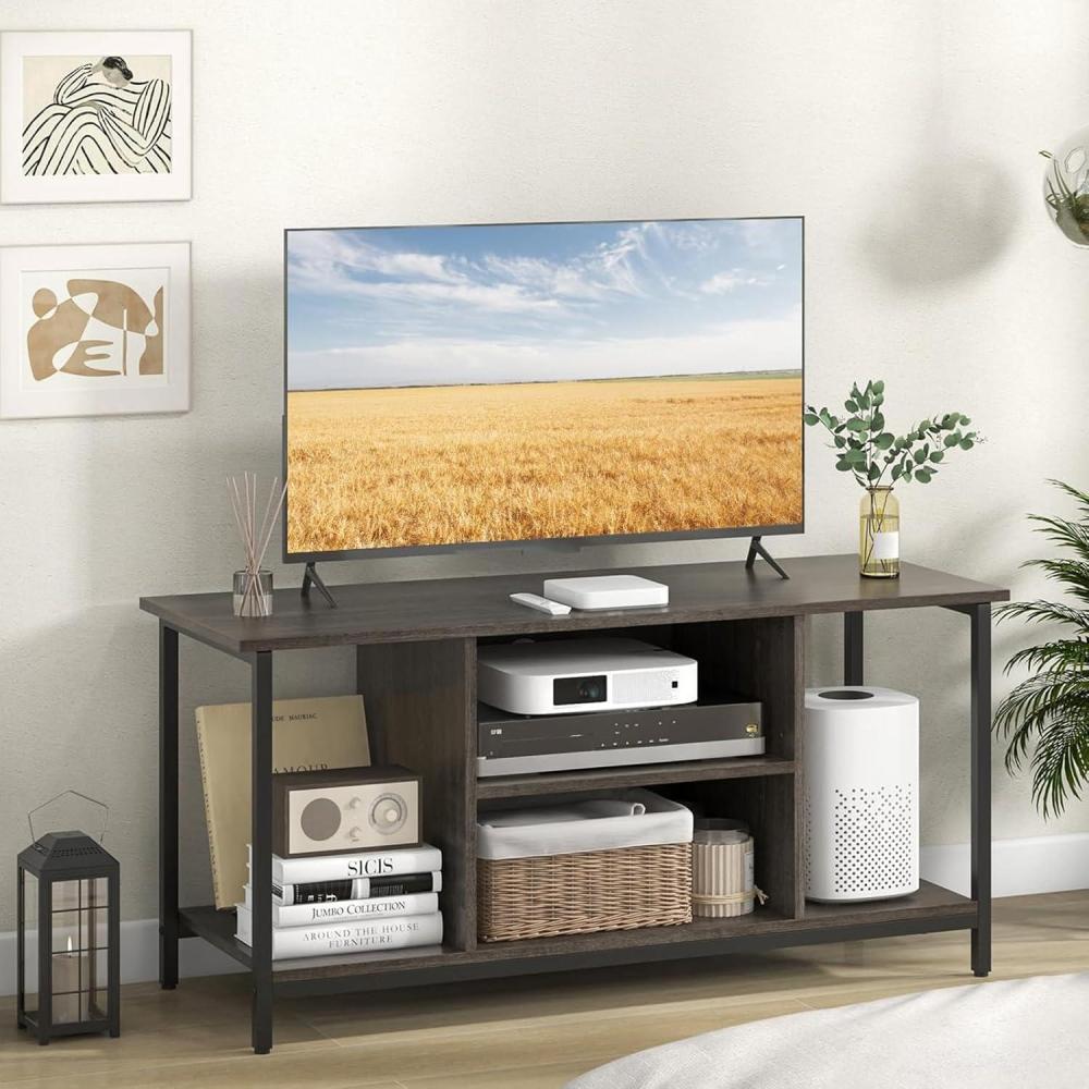 image:imageGiantex TV Stand for TV Up to 50 TVs Entertainment Center with Charging Station USB amp Type C Ports Adjustable Shelf Cable Holes Media Console Table for Living Room Bedroom TV Cabinet
