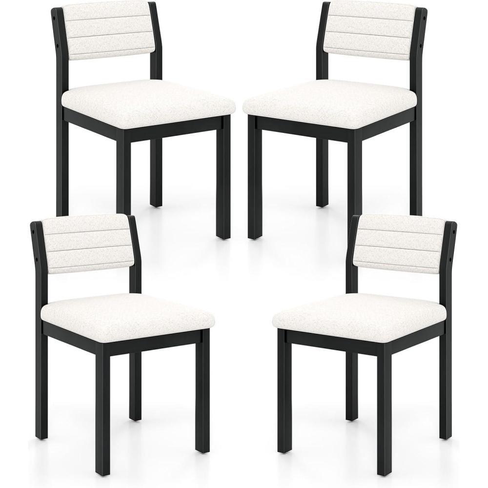 image:imageGiantex Upholstered Dining Chairs Set of 2 Sherpa Kitchen Chairs with Wood Frame amp Padded Seat Mid Century Modern Accent Armless Side Chairs for Dining Room Living Room Restaurant White2
