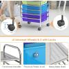 Giantex 10 Drawer Rolling Storage Cart Tools Scrapbook Paper Office School Organizer, Multi-Color