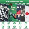 Giantex 10-in-1 Multi Game Table, Combo Game Table Set w/Hockey, Foosball Pool Ping-Pong Chess Cards Checkers Bowling, Shuffleboard, Backgammon, Adult Size Foosball Table for Game Room, Family(41.5″L x 24″W x 31.5″H)