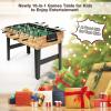 Giantex 10-in-1 Multi Game Table, Combo Game Table Set w/Hockey, Foosball Pool Ping-Pong Chess Cards Checkers Bowling, Shuffleboard, Backgammon, Adult Size Foosball Table for Game Room, Family
