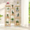 Giantex 11 Tiers Bamboo Plant Stand for Indoor Plants Multiple, Plant Shelf Flower Pots Holder, Storage Organizer Rack Outdoor Plant Display Rack for Living Room Patio Balcony Garden (11-Tier)(11-Tier)