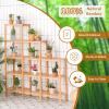 Giantex 11 Tiers Bamboo Plant Stand for Indoor Plants Multiple, Plant Shelf Flower Pots Holder, Storage Organizer Rack Outdoor Plant Display Rack for Living Room Patio Balcony Garden (11-Tier)(12-Tier)