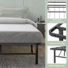 Giantex 14 Inch Foldable Metal Platform Bed Frame, Tool-Free Assemble, Heavy Duty Folding Bed Frame w/Steel Slat & Underbed Storage, Mattress Foundation, No Box Spring Needed(Queen)