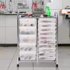 Giantex 15 Drawer Rolling Storage Cart Tools Scrapbook Paper Office School Organizer, Clear(Clear)