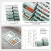 Giantex 15 Drawer Rolling Storage Cart Tools Scrapbook Paper Office School Organizer, Clear(Green Gradient)