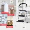 Giantex 2 Step Ladder Folding Step Stool Platform Home Kitchen Tool Multiuse Stepladder w/Sturdy Frame Rubber Hand Grip Anti-Slip Pedal Lightweight Portable Ladder 330Lbs Capacity(3 Step)