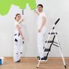 Giantex 2 Step Ladder Folding Step Stool Platform Home Kitchen Tool Multiuse Stepladder w/Sturdy Frame Rubber Hand Grip Anti-Slip Pedal Lightweight Portable Ladder 330Lbs Capacity(4 Step)