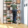 Giantex 2 Step Ladder Folding Step Stool Platform Home Kitchen Tool Multiuse Stepladder w/Sturdy Frame Rubber Hand Grip Anti-Slip Pedal Lightweight Portable Ladder 330Lbs Capacity(3 Step)