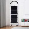 Giantex 2 Step Ladder Folding Step Stool Platform Home Kitchen Tool Multiuse Stepladder w/Sturdy Frame Rubber Hand Grip Anti-Slip Pedal Lightweight Portable Ladder 330Lbs Capacity(4 Step)