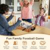 Giantex 20 Inch Foosball Table – Tabletop Football Table w/LED Lights, Realistic Players & 2 Balls, Wooden Soccer Game Table for Kids Adults, Mini Foosball Table for Party, Game Room, Family Night
