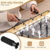 Giantex 20 Inch Foosball Table – Tabletop Football Table w/LED Lights, Realistic Players & 2 Balls, Wooden Soccer Game Table for Kids Adults, Mini Foosball Table for Party, Game Room, Family Night