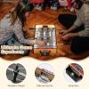 Giantex 20 Inch Foosball Table – Tabletop Football Table w/LED Lights, Realistic Players & 2 Balls, Wooden Soccer Game Table for Kids Adults, Mini Foosball Table for Party, Game Room, Family Night