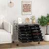 Giantex 20-Drawer Storage Drawer Cart, Rolling Organizer Cart for Office School Tools Scrapbook Paper, Utility Rack on Wheels (Multicolor)(Black)