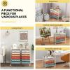 Giantex 20-Drawer Storage Drawer Cart, Rolling Organizer Cart for Office School Tools Scrapbook Paper, Utility Rack on Wheels (Multicolor)(Macaron)