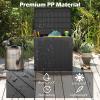 Giantex 25 Gallon Outdoor Storage Box, Patio Deck Box with Lockable Lid, Wicker-woven Texture, Waterproof Storage Bench for Pool Accessories, Garden Tools, Package Delivery, Patio Furniture (Black)(Black)