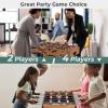 Giantex 27in Folding Foosball Table with 2 Mini Footballs, Score Keepers – ASTM Certified for Indoor Recreation, Great for Family Game Nights and Parties