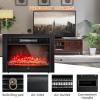 Giantex 28.5″ Electric Fireplace Insert, Wall Recessed/Mounted, Freestanding Fireplace with Remote Control, 3 Color Adjustable Flames, 2 Modes Heat, 8 H Timer, 5 Brightness Settings, 750/1500W Heater(28.5-inches)