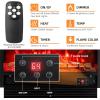 Giantex 28.5″ Electric Fireplace Insert, Wall Recessed/Mounted, Freestanding Fireplace with Remote Control, 3 Color Adjustable Flames, 2 Modes Heat, 8 H Timer, 5 Brightness Settings, 750/1500W Heater(28.5-inches)