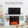 Giantex 28.5″ Electric Fireplace Insert, Wall Recessed/Mounted, Freestanding Fireplace with Remote Control, 3 Color Adjustable Flames, 2 Modes Heat, 8 H Timer, 5 Brightness Settings, 750/1500W Heater(18-inches)