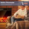 Giantex 28.5″ Electric Fireplace Insert, Wall Recessed/Mounted, Freestanding Fireplace with Remote Control, 3 Color Adjustable Flames, 2 Modes Heat, 8 H Timer, 5 Brightness Settings, 750/1500W Heater(18-inches)