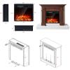 Giantex 28.5″ Electric Fireplace Insert, Wall Recessed/Mounted, Freestanding Fireplace with Remote Control, 3 Color Adjustable Flames, 2 Modes Heat, 8 H Timer, 5 Brightness Settings, 750/1500W Heater(18-inches)