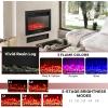 Giantex 28.5″ Electric Fireplace Insert, Wall Recessed/Mounted, Freestanding Fireplace with Remote Control, 3 Color Adjustable Flames, 2 Modes Heat, 8 H Timer, 5 Brightness Settings, 750/1500W Heater(28.5-inches)
