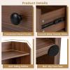 Giantex 3 Drawers Dresser for Bedroom – Modern Storage Dresser Chest of Drawers with 2 Shelves, 3 Pull-Out Drawers, Tall Nightstand with Anti-toppling Device for Bedroom Living Room Entryway (Walnut)(Walnut)