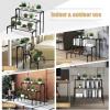 Giantex 3 Tiers Metal Plant Stand, Ladder Flower Pots Holders, 3 Tiers Step Plant Display Rack, Heavy Duty Utility Storage Organizer Rack for Home Garden Patio Balcony, Stair Style Plant Stand