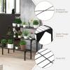 Giantex 3 Tiers Metal Plant Stand, Ladder Flower Pots Holders, 3 Tiers Step Plant Display Rack, Heavy Duty Utility Storage Organizer Rack for Home Garden Patio Balcony, Stair Style Plant Stand