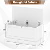 Giantex 35.5-Inches Storage Chest with Safety Metal Hinges, Wooden Flip Top Tool Trunk, Hydraulic Strut, Organizer Box, Large Farmhouse Storage Bench for Bedroom, Living Room, Entryway (White)(White)