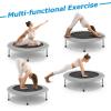 Giantex 36″ 38″ Folding Mini Trampoline, Portable Recreational Fitness Trampoline for Adults, Kids, Max Load 330lbs, Foldable Indoor Exercise Rebounder Trampoline(Grey)
