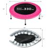 Giantex 36″ 38″ Folding Mini Trampoline, Portable Recreational Fitness Trampoline for Adults, Kids, Max Load 330lbs, Foldable Indoor Exercise Rebounder Trampoline(Pink)