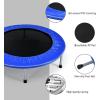 Giantex 36″ 38″ Folding Mini Trampoline, Portable Recreational Fitness Trampoline for Adults, Kids, Max Load 330lbs, Foldable Indoor Exercise Rebounder Trampoline(Blue)