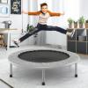 Giantex 36″ 38″ Folding Mini Trampoline, Portable Recreational Fitness Trampoline for Adults, Kids, Max Load 330lbs, Foldable Indoor Exercise Rebounder Trampoline(Grey)