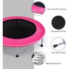 Giantex 36″ 38″ Folding Mini Trampoline, Portable Recreational Fitness Trampoline for Adults, Kids, Max Load 330lbs, Foldable Indoor Exercise Rebounder Trampoline(Pink)