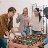 Giantex 37″ Foosball Table, Wooden Competition Soccer Game Table w/ 2 Balls, 2 Cup Holders, Recreational Table Football for Arcades, Game Room, Bars, Parties, Family Night