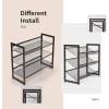Giantex 3-Tier Metal Shoe Rack, Shoe Storage Organizer with Adjustable Angled or Flat Mesh Shelf for 9 to 12 Pairs of Shoes, Freestanding Shoe Shelf for Bedroom, Entryway, Closet, Hallway(3-Tier)