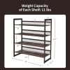Giantex 3-Tier Metal Shoe Rack, Shoe Storage Organizer with Adjustable Angled or Flat Mesh Shelf for 9 to 12 Pairs of Shoes, Freestanding Shoe Shelf for Bedroom, Entryway, Closet, Hallway(4-Tier)