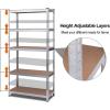 Giantex 4 Pcs 5-Tier Storage Shelves, Garage Shelving Units, Tool Utility Shelves, Heavy Duty Metal Racks Adjustable Height Space-Saving Organizer(1)