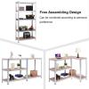 Giantex 4 Pcs 5-Tier Storage Shelves, Garage Shelving Units, Tool Utility Shelves, Heavy Duty Metal Racks Adjustable Height Space-Saving Organizer(2)