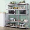 Giantex 4 Pcs 5-Tier Storage Shelves, Garage Shelving Units, Tool Utility Shelves, Heavy Duty Metal Racks Adjustable Height Space-Saving Organizer(2)