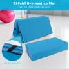 Giantex 4′ x 4′ Folding Gymnastics Mat with Carry Handles, Bio-Folding Tumbling Mat for Kids & Cheerleading(Blue)