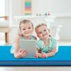 Giantex 4′ x 4′ Folding Gymnastics Mat with Carry Handles, Bio-Folding Tumbling Mat for Kids & Cheerleading(Blue)