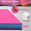 Giantex 4′ x 4′ Folding Gymnastics Mat with Carry Handles, Bio-Folding Tumbling Mat for Kids & Cheerleading(Pink)