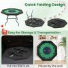 Giantex 48″ Poker Table Foldable – 8 Player Octagon Texas Holdem Poker Tables w/ 8 Cup Holders, Casino-Grade Felt Surface, Padded Rails, Portable Folding Card Game Table for Blackjack (Green+Black)(Green+black)